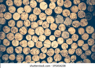 A Pile Of Cut Wood Stump Log Texture Used As Background