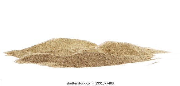 Pile desert sand dune isolated on white background, clipping path - Shutterstock ID 1331397488