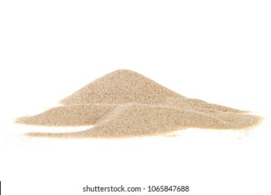 Pile desert sand isolated on white background - Shutterstock ID 1065847688