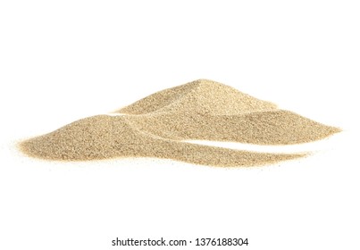 Pile desert sand isolated on white background - Shutterstock ID 1376188304