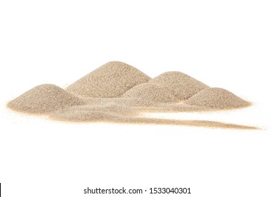 Pile desert sand isolated on white background. Sand dunes. - Shutterstock ID 1533040301