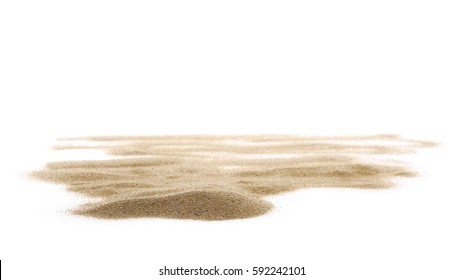 Pile Desert Sand Isolated On White Background