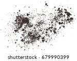 pile dirt isolated on white background, with clipping path