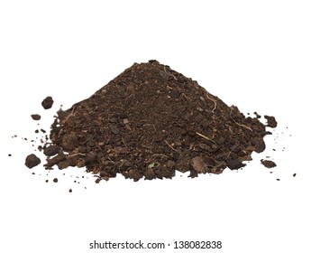 Pile Dirt Isolated On White Background