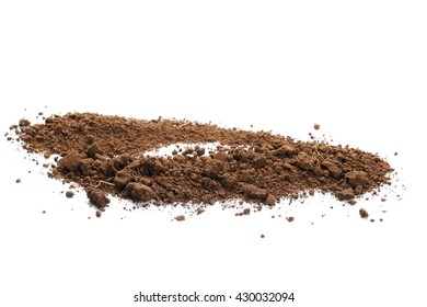  Pile Dirt Isolated On White Background, With Clipping Path