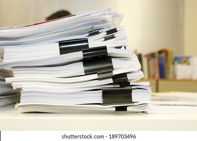 Pile Documents On Office Desk Stock Photo 189703496 | Shutterstock