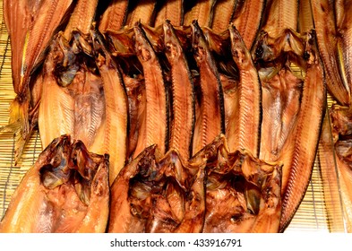 Pile of dried shima hokke fish - Japanese cuisine