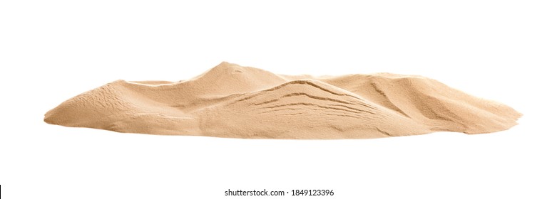 Pile Of Dry Beach Sand On White Background