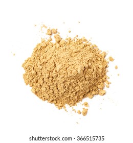 Pile Of Dry Ginger Powder Isolated