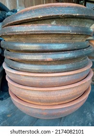 pile of earthenware on the table