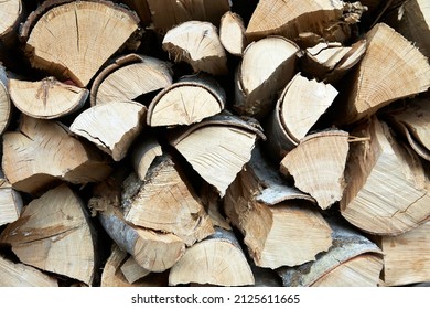 Pile of firewood for the fireplace