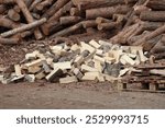  pile of firewood and stacked wood logs for sale