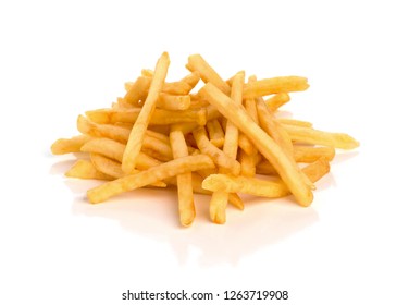 Pile French Fries On White Background Stock Photo (Edit Now) 1263719908