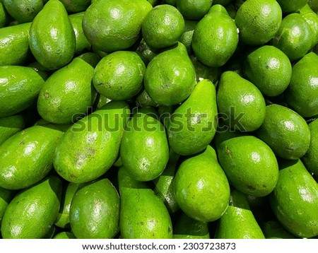 A pile of fresh jumbo avocados