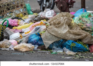 Pile Of Garbage Outside The Streets Filled With Rats