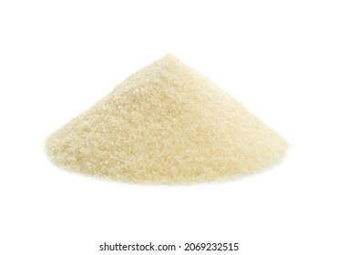 Pile Of Gelatin Powder Isolated On White