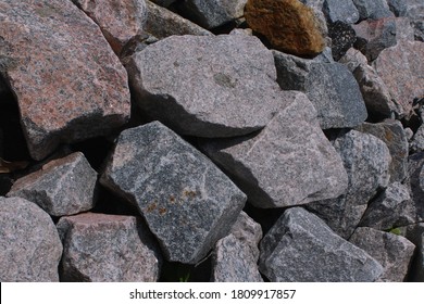  Pile Of Granite Along The Riverwalk In Downtown Wilmington, NC