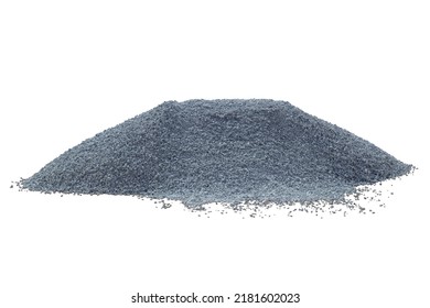 Pile Of Gravel Or Stone In Construction Site Isolated On White Background.