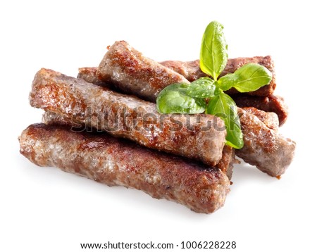 Pile of grilled cevapi