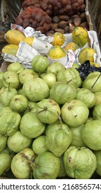 Pile Of Guava Papaya And Salak.

