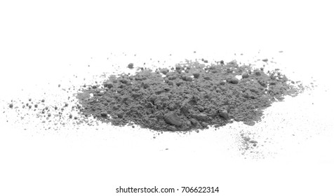 Pile Gunpowder (black powder) Isolated on white background