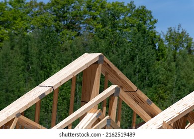 Pile Of House Rafters Ready To Be Shipped