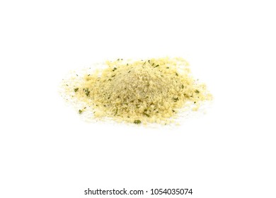 Pile Of Italian Seasoned Panko Bread Crumbs - Isolated