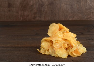 Pile Of Kettle Cooked Potato Chips