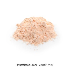 Pile Of Lentil Flour Isolated On White