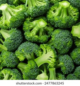 Pile Lots of broccoli. Broccoli Background Concept. Vegetables over broccoli. from the top view