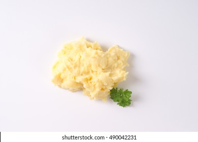 Pile Of Mashed Potatoes On White Background