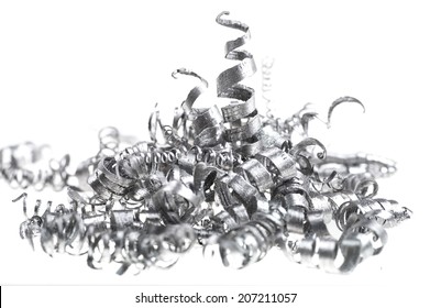 Pile of Metal Shavings isolated on white