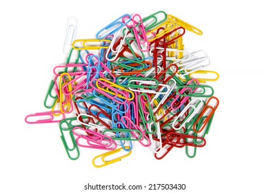 Pile Multiple Colorful Office Paper Clips Stock Photo 217503430 ...