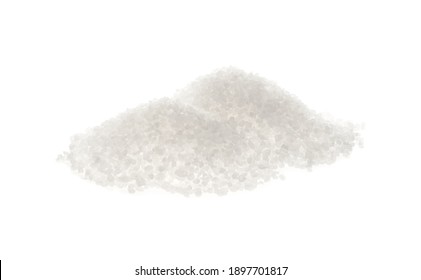 Pile Of Natural Salt On White Background