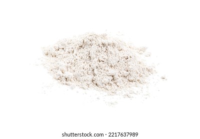 Pile Of Oatmeal Flour Isolated On White