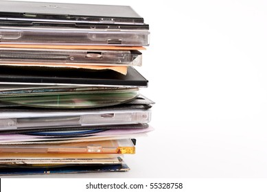 Pile Of Optical Disc Cases