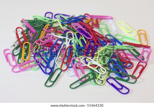 Pile Paperclips Different Colors Stock Photo (Edit Now) 15464230