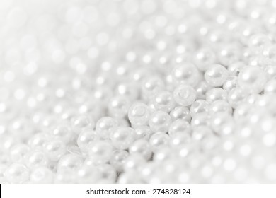 Pile Of Pearl On The White Background