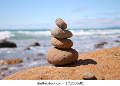 Pile of Pebbles / rocks on New Zealand beach