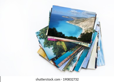 A pile of photographs with your empty space.