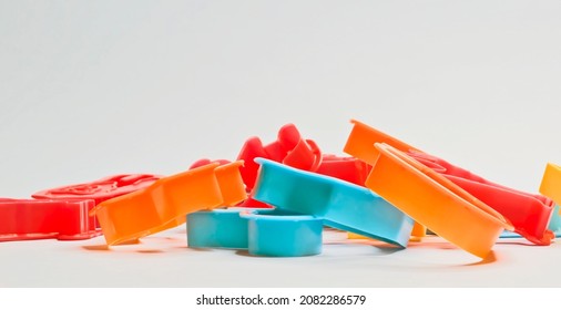 Pile Of Plastic Cookie Cutters