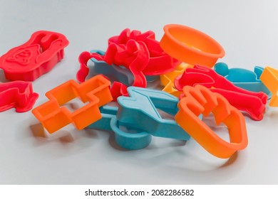 Pile Of Plastic Cookie Cutters