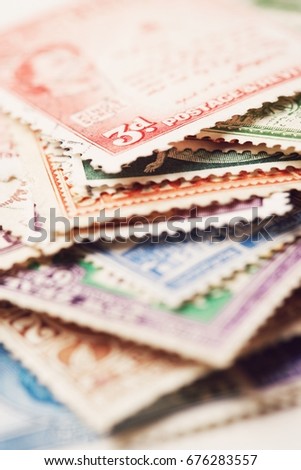 Pile of Postage Stamps