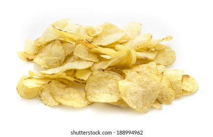 Pile Potato Crisps On White Background Stock Photo 188994962 | Shutterstock