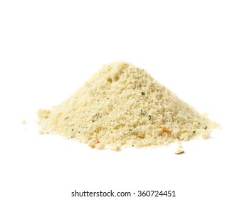 Pile of potato powder isolated