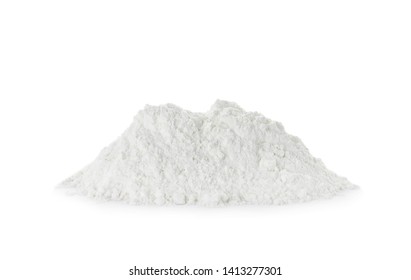 Pile Of Protein Powder On White Background