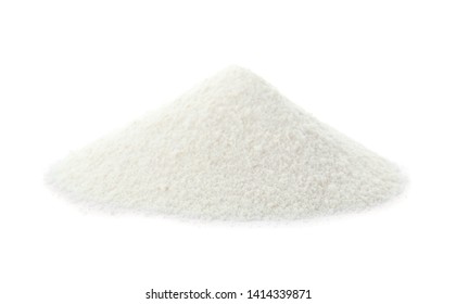 Pile Of Protein Powder On White Background