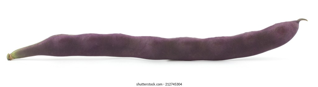 Pile Of Purple String Beans Isolated On White