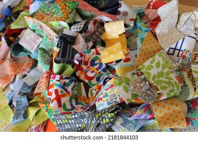 Pile Of Quilting Cotton Scrap Fabric