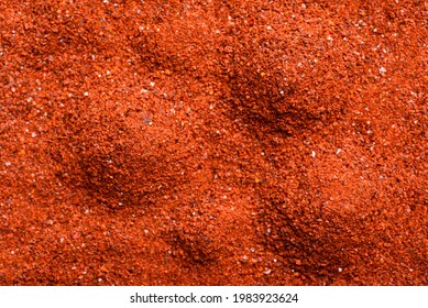 Pile of red cayenne pepper texture for background, Chili flakes, Chili powder